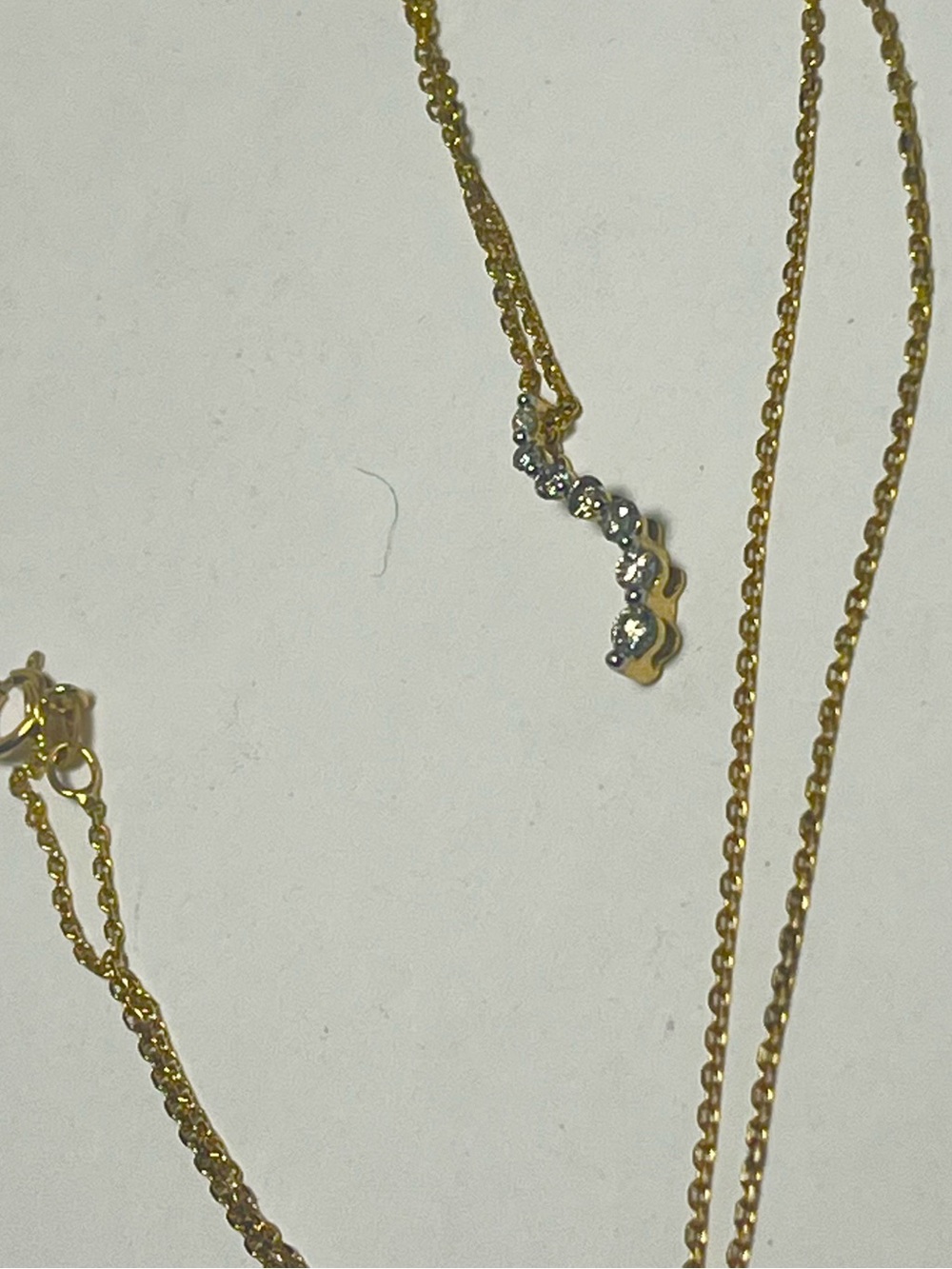 14k Solid Gold Genuine Diamond Journey Pendant 18” Necklace - Picture 4 of 9